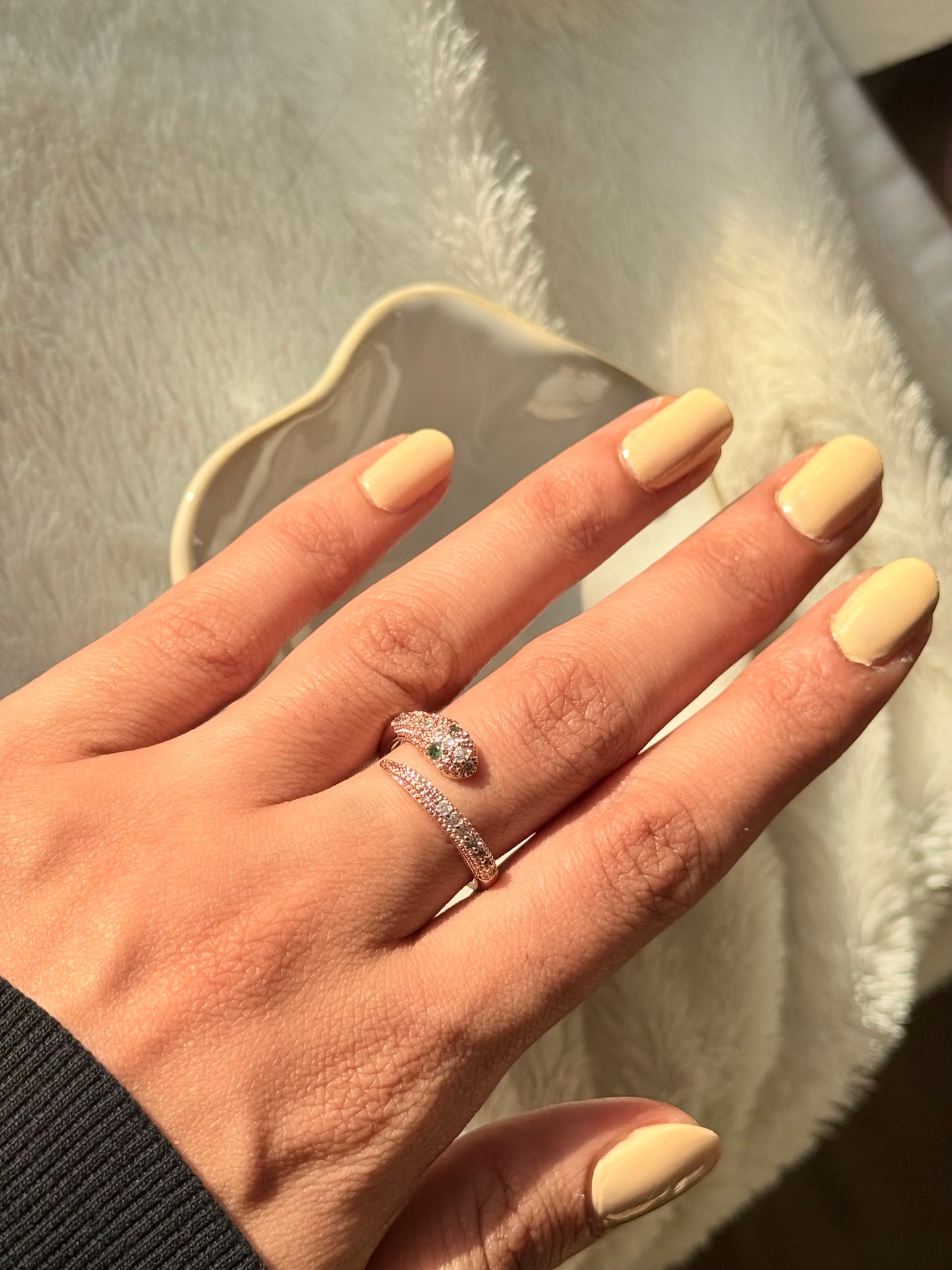 Gold snake ring