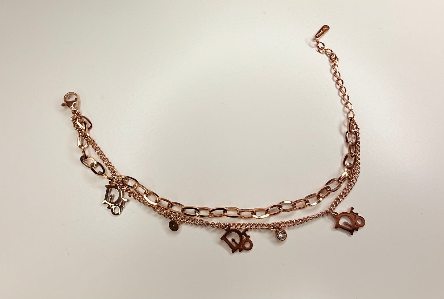 Elegant Dior Double Chain Bracelet
