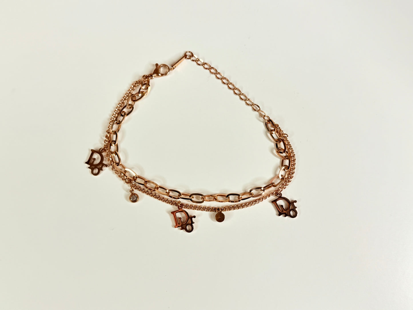 Elegant Dior Double Chain Bracelet