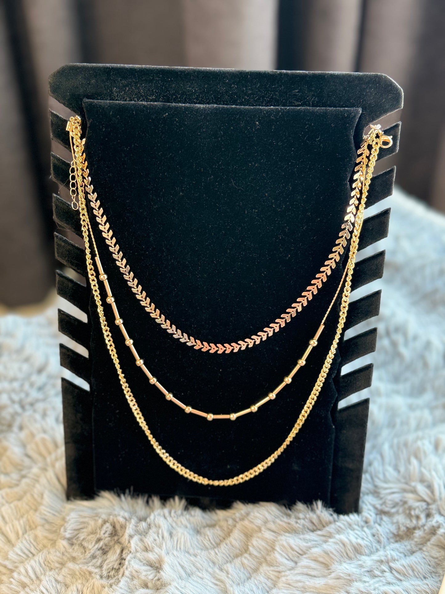 Triple-Layered Jeqeley Necklace – Bold, Cultural, and Elegant