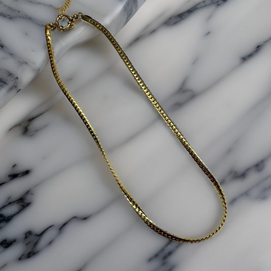 Modern Gold Chain Look Necklace